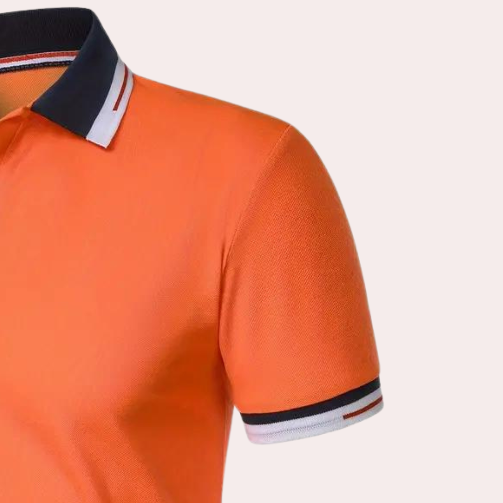 Rory - Elegante polo da uomo arancione