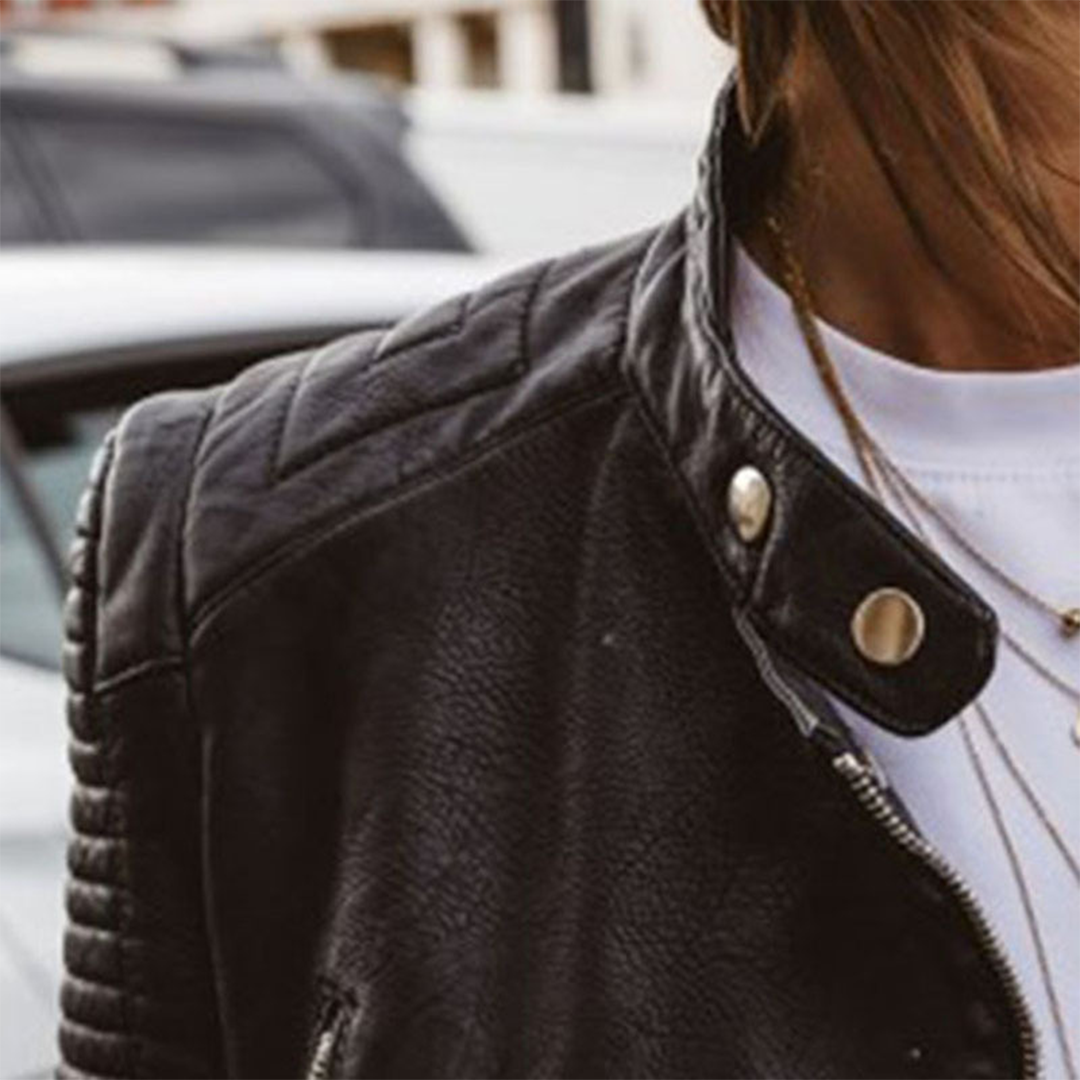 Modische Lederjacke mit zeitlosem Design - Damen