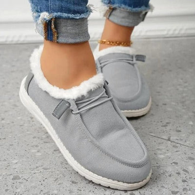 Stylischer Warmer Plüsch Vulkanisierte Sneaker mit Fell für Damen | Perfekt für alle Jahreszeiten