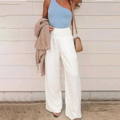 Romy - Breite Sommerhose mit gesmokter Taille
