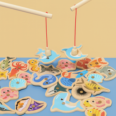 Fish & Learn | Magnetisches Holzspielzeug für Kleinkinder
