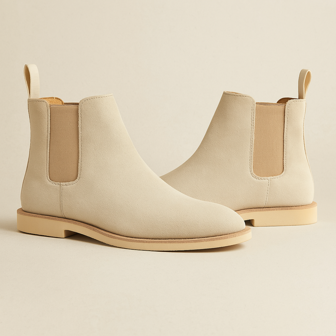 Klassische Chelsea Boots aus Wildleder für Männer - Schwarze Schlupfstiefel mit elastischen Seiten für ganzjährige Vielseitigkeit