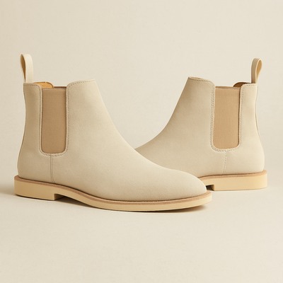 Klassische Chelsea Boots aus Wildleder für Männer - Schwarze Schlupfstiefel mit elastischen Seiten für ganzjährige Vielseitigkeit