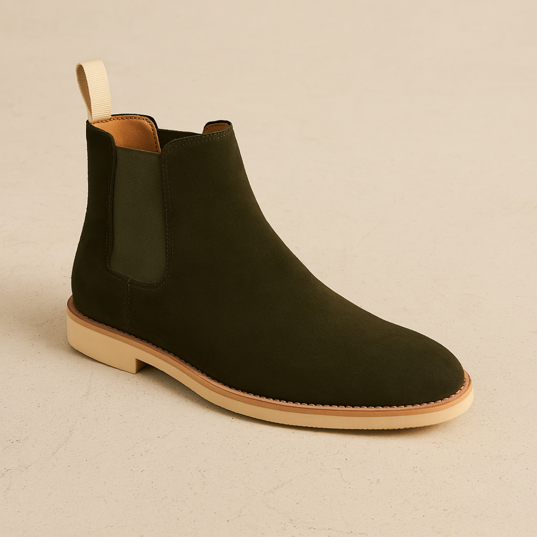Klassische Chelsea Boots aus Wildleder für Männer - Schwarze Schlupfstiefel mit elastischen Seiten für ganzjährige Vielseitigkeit
