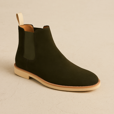 Klassische Chelsea Boots aus Wildleder für Männer - Schwarze Schlupfstiefel mit elastischen Seiten für ganzjährige Vielseitigkeit