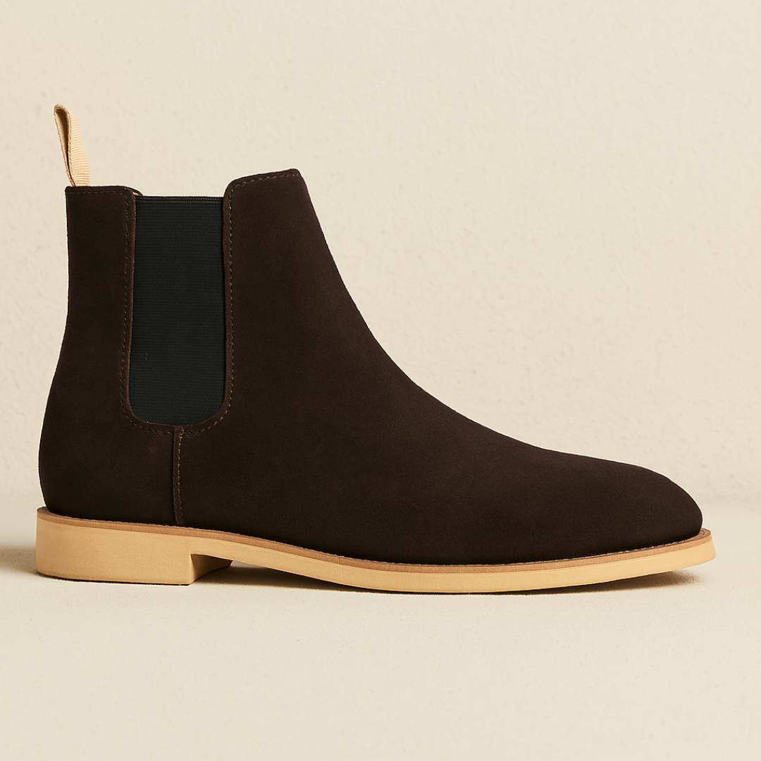 Klassische Chelsea Boots aus Wildleder für Männer - Schwarze Schlupfstiefel mit elastischen Seiten für ganzjährige Vielseitigkeit