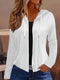 CozyCharm – Damen Kapuzenjacke mit Zipper und Strickoptik
