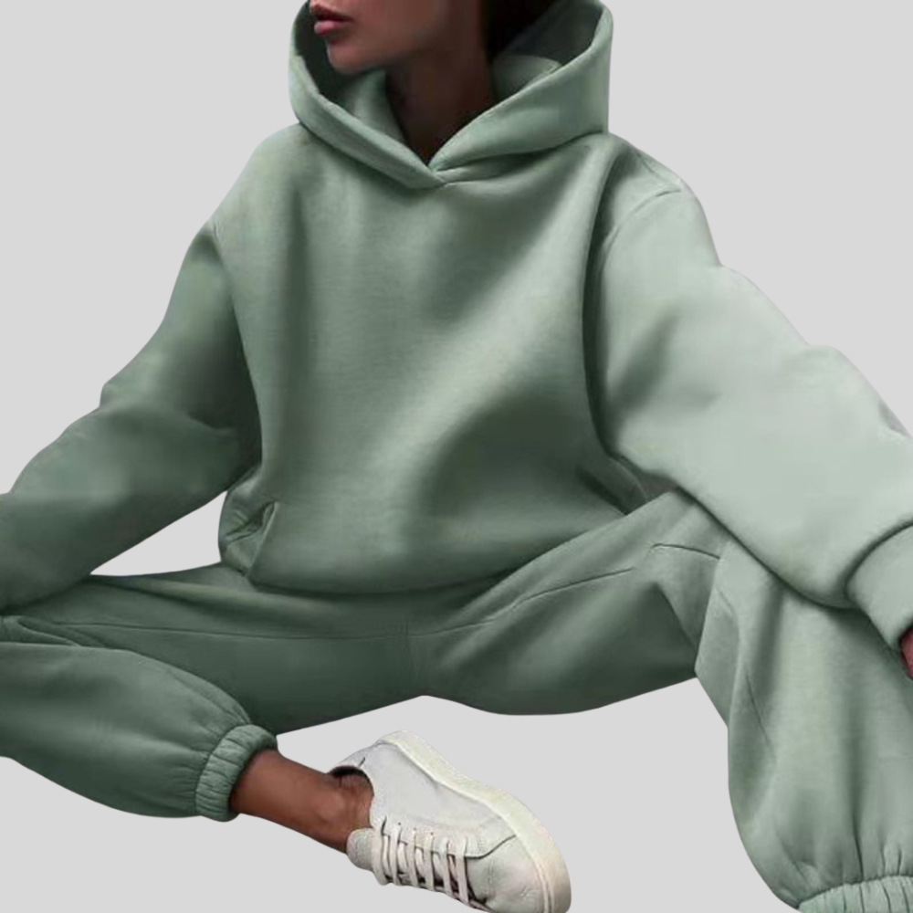 Dámsky dvojdielny set s kapucňou – dlhý rukáv – pohodlný strih