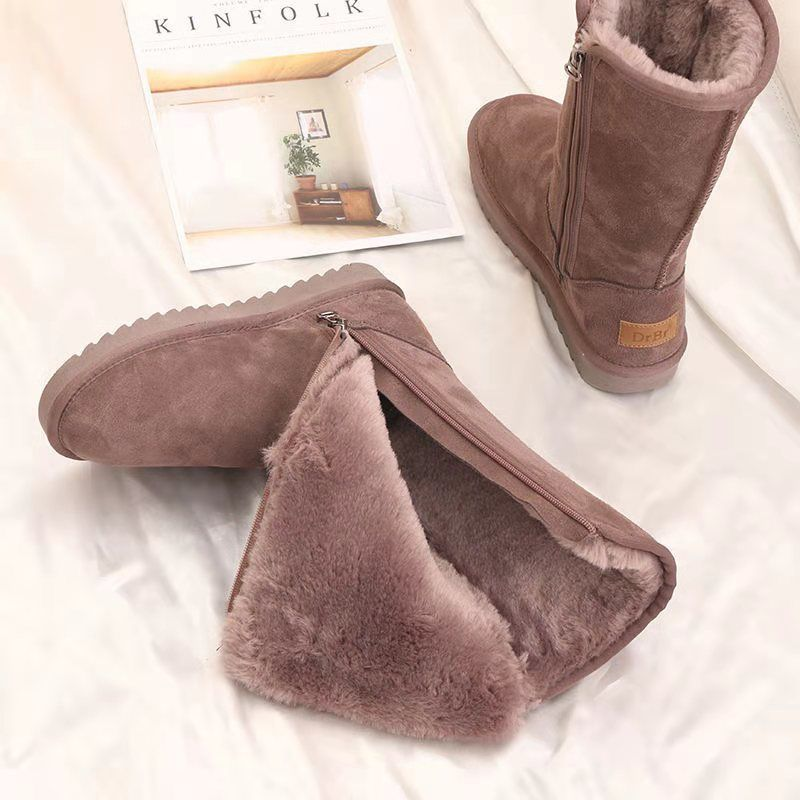 Warme Damen-Schneestiefel - Bequeme Winterstiefel mit Plüschfutter