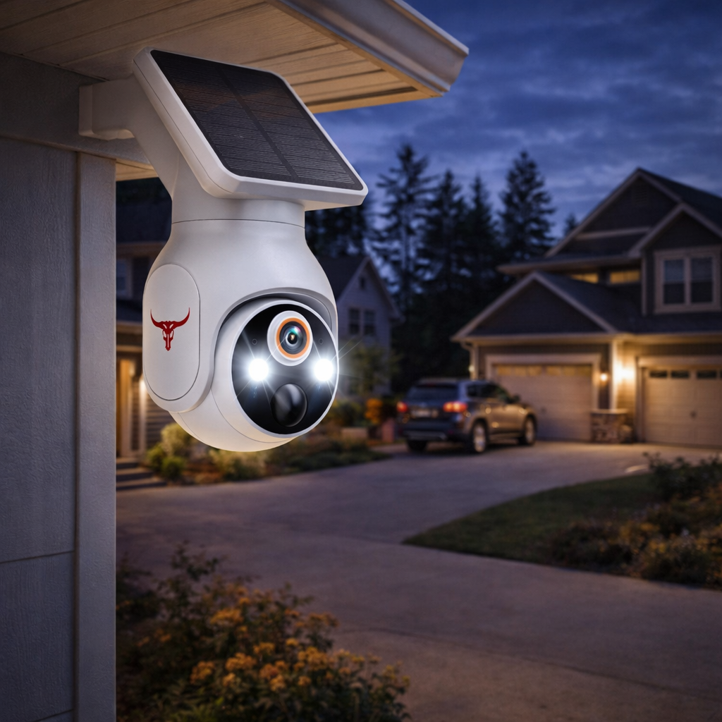 Wireless solar-powered WiFi security camera 