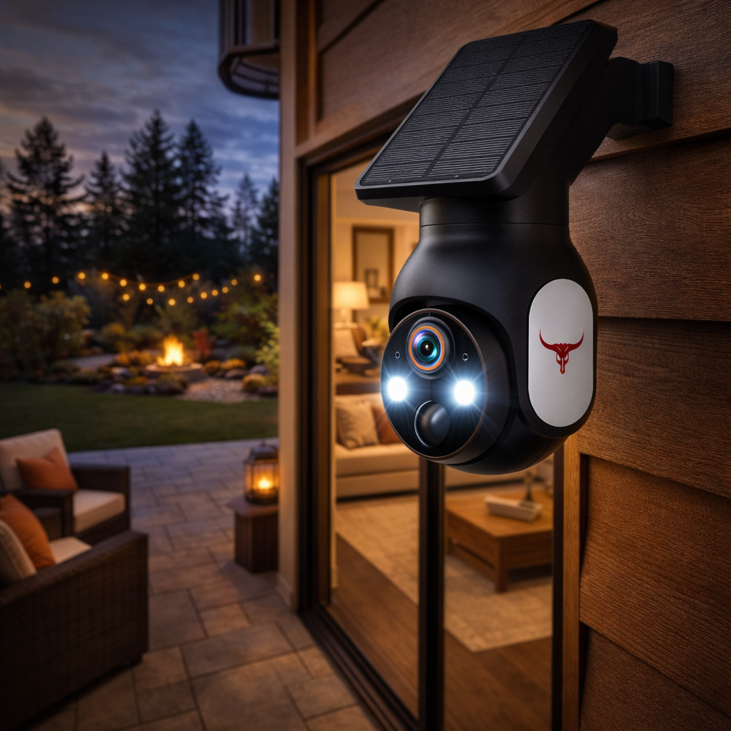 Wireless solar-powered WiFi security camera 