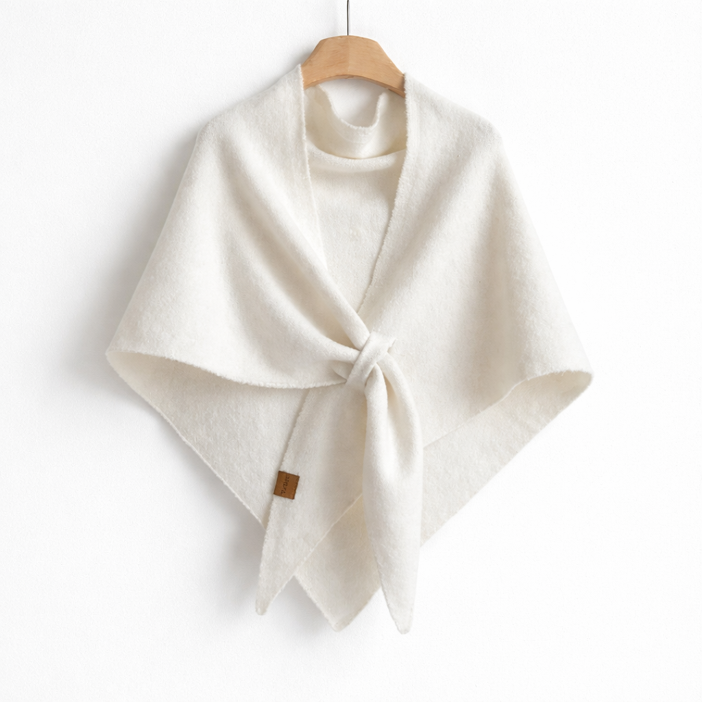 Triangular wool scarf for women 