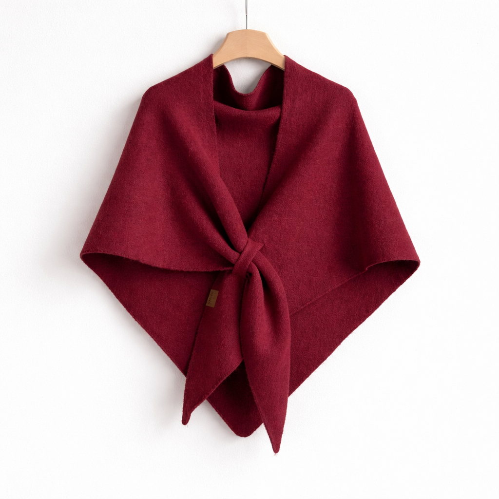Triangular wool scarf for women 