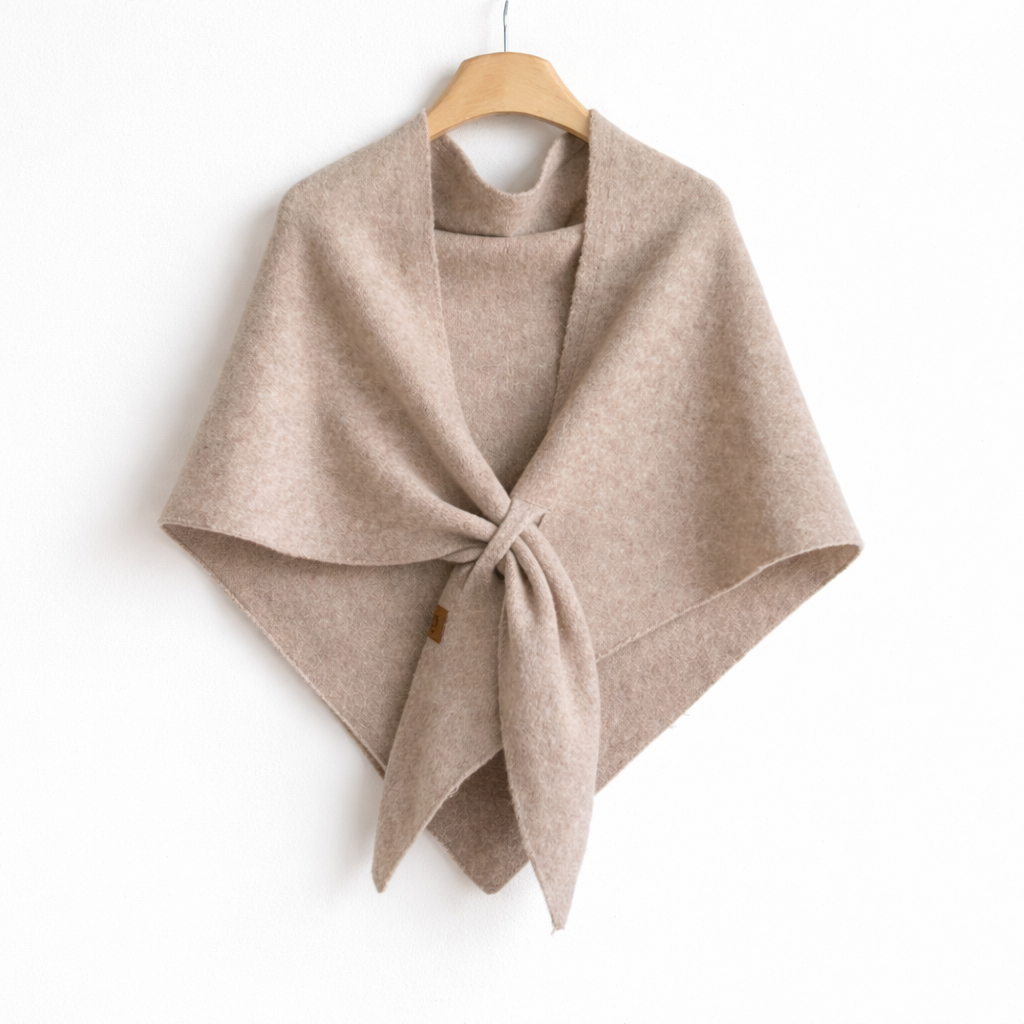 Triangular wool scarf for women 