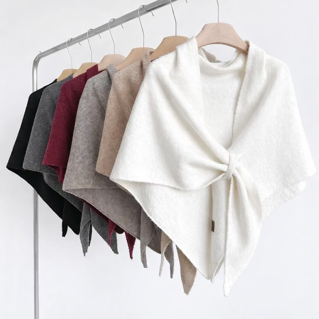 Triangular wool scarf for women 