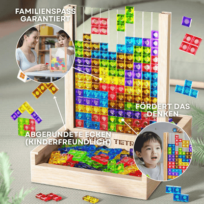 WOODTRIX - Umweltfreundliches Tetris-Puzzlebrett aus Holz für Kinder und Erwachsene