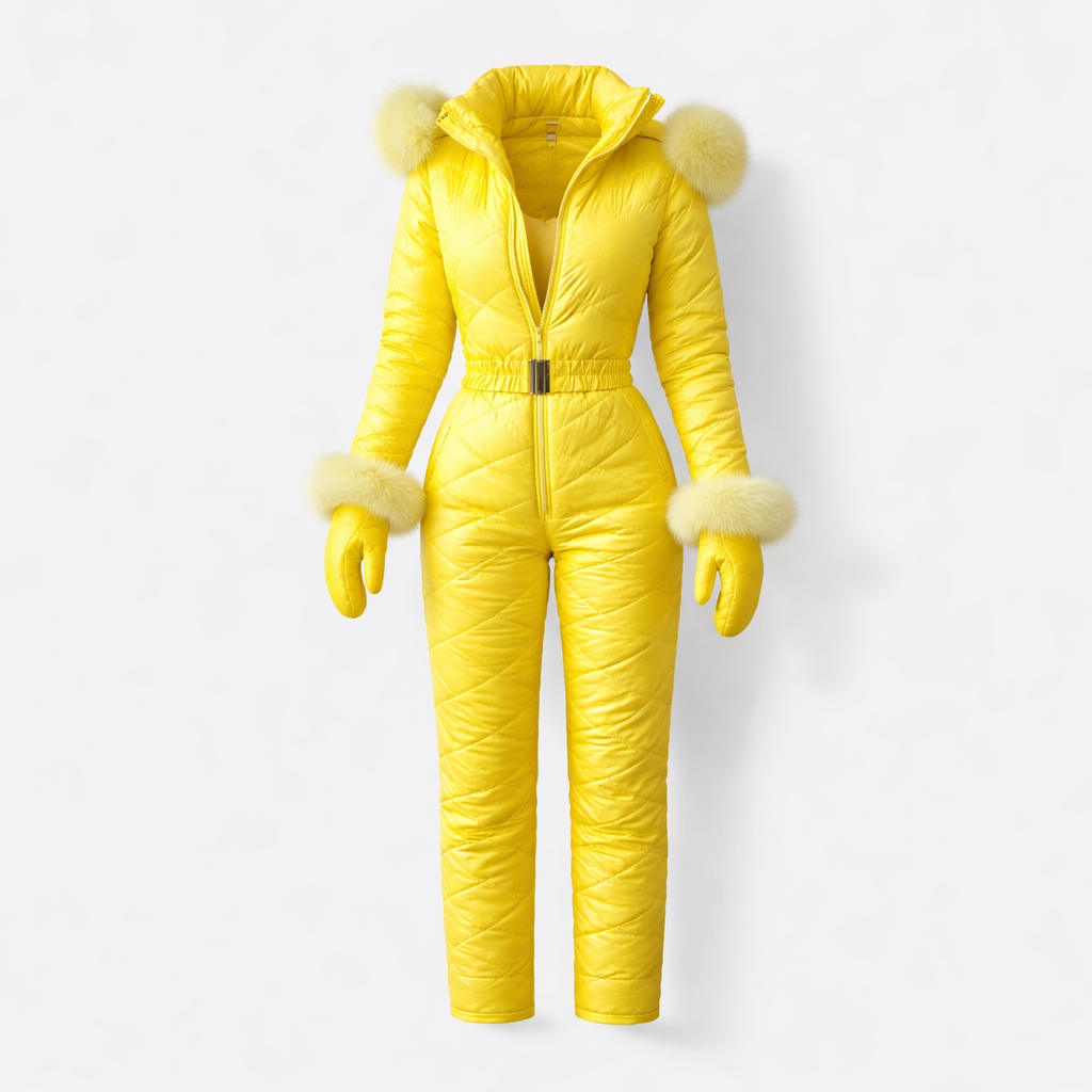 Elegant Women-Winter-Overall yellow