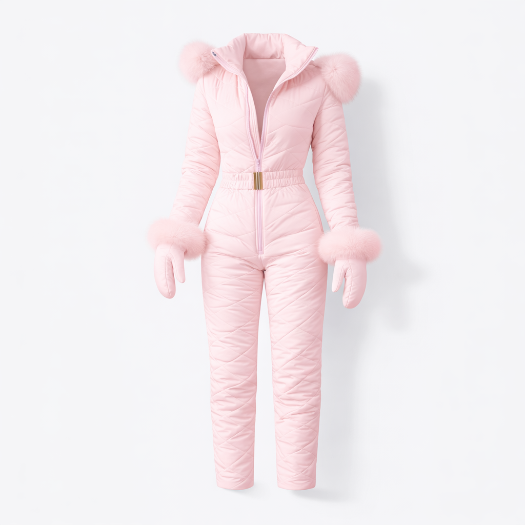 Elegant Women-Winter-Overall pink