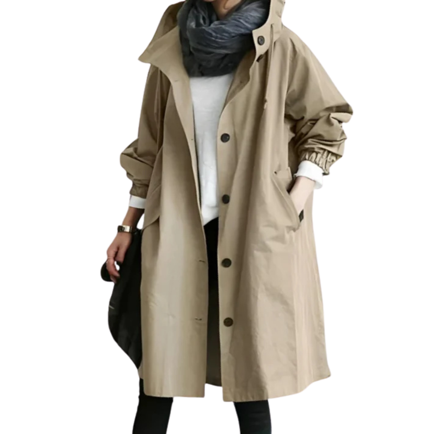 Elyna | Trench coat antivento e idrorepellente da donna | Elegante