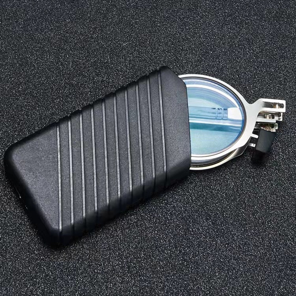 FOLDOX - Gafas de lectura plegables con lentes resistentes a los arañazos y estuche compacto