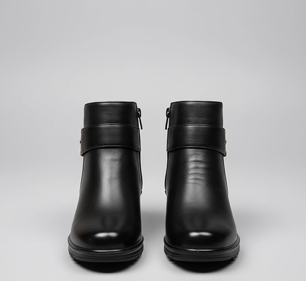 Botines de cuero para mujer invierno