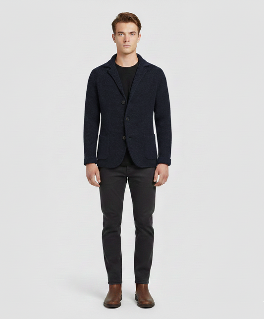 Herren Pulloverjacke aus Wolle, lässig und elegant