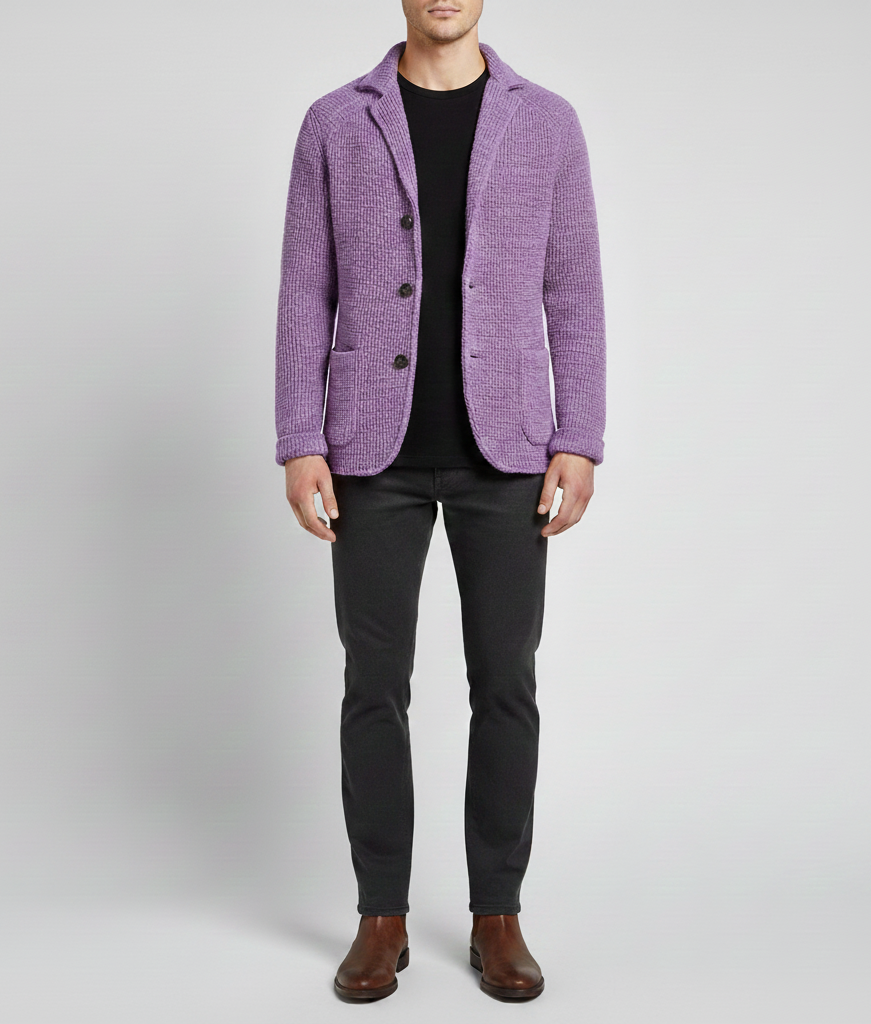 Veste-pull homme en laine, décontractée et élégante