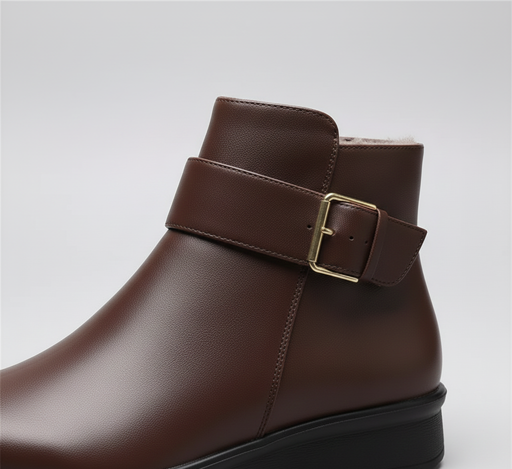 Botines de cuero para mujer invierno