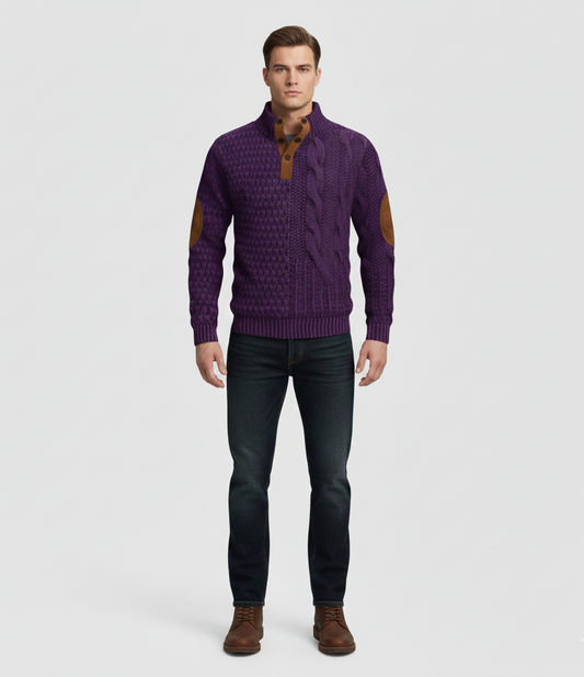 Jersey de lana para hombre con cuello alto