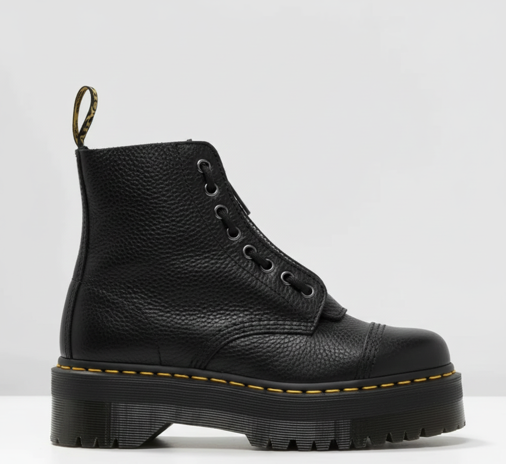 Stivali in pelle unisex con cerniera lampo