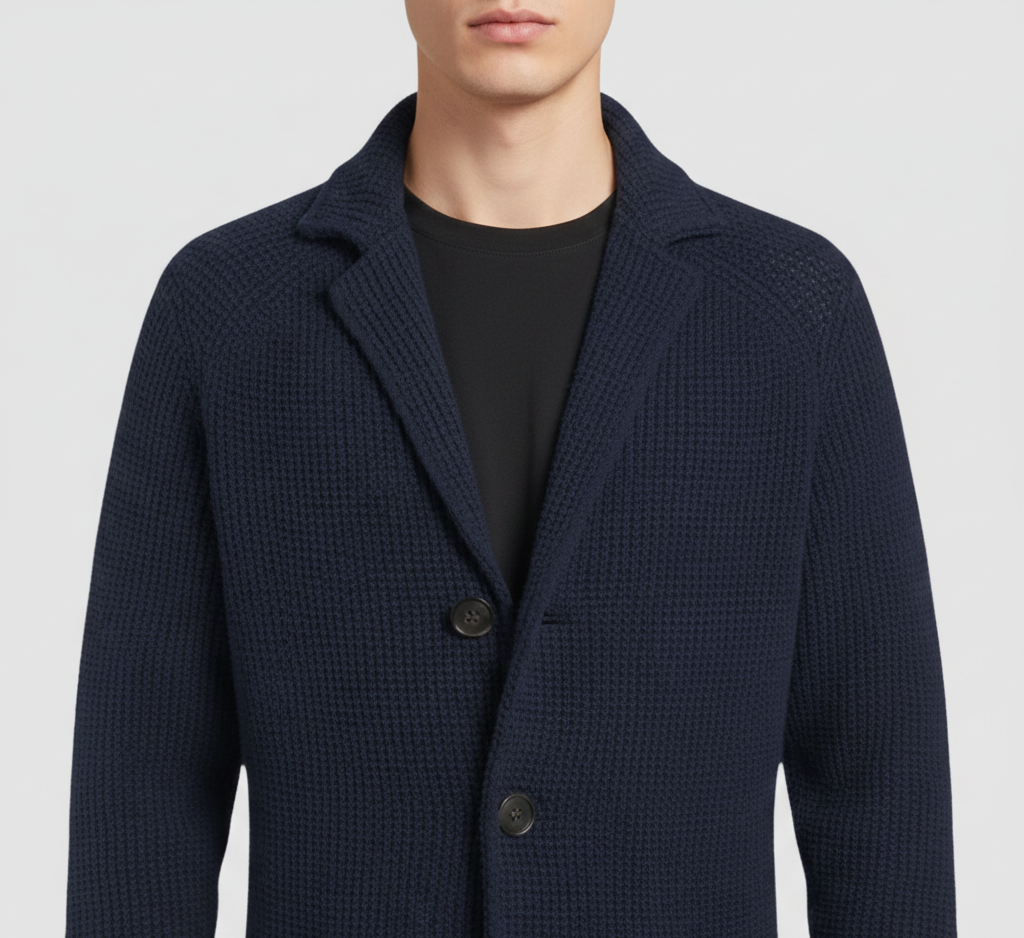 Veste-pull homme en laine, décontractée et élégante