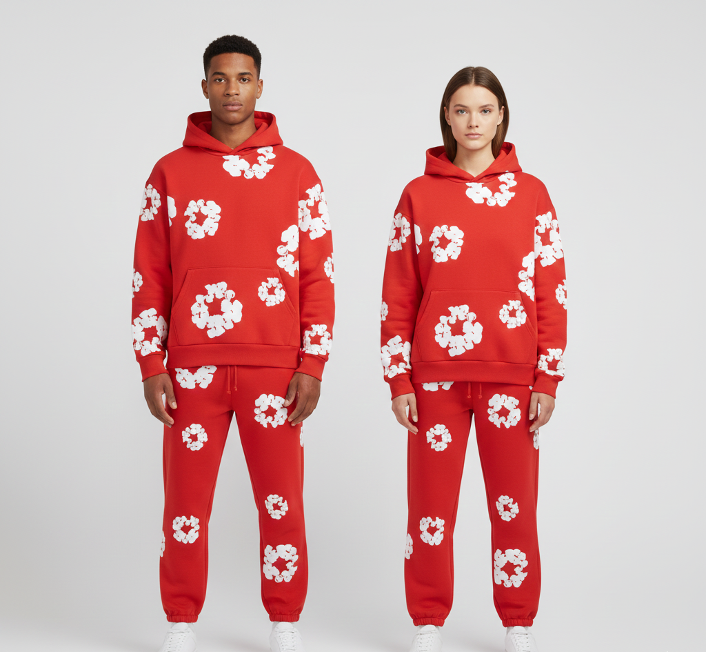 Unisex-Anzug aus bedruckter Baumwolle