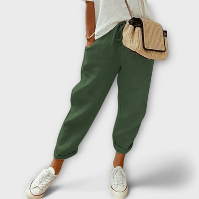Leichte Damen-Sommerhose aus Leinen - Atmungsaktiv und elegant geschnitten