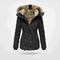 Warme und bequeme | dicke Winterjacke für Frauen mit Pelzfütterung