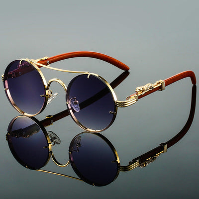 RetroShade – Ovale Metall-Sonnenbrille für Herren