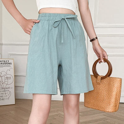 Knielange Shorts für Frauen - Relaxed Fit - Elastischer Bund - Atmungsaktive Naturfasern