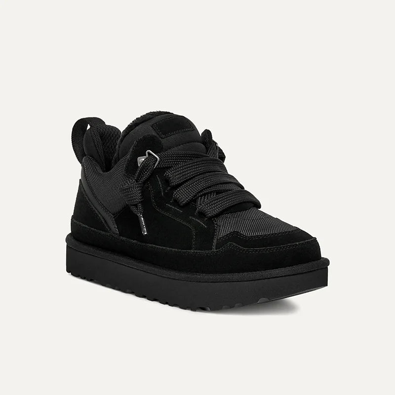 Zateplené zimné tenisky z velúrovej kože s platformou