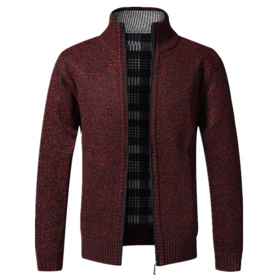 Enrich - Baumwoll-Strickfleecejacke