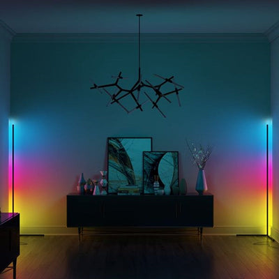 Schlanke LED-Eckleuchte | Einstellbare Helligkeit für Wohnzimmer oder Schlafzimmer