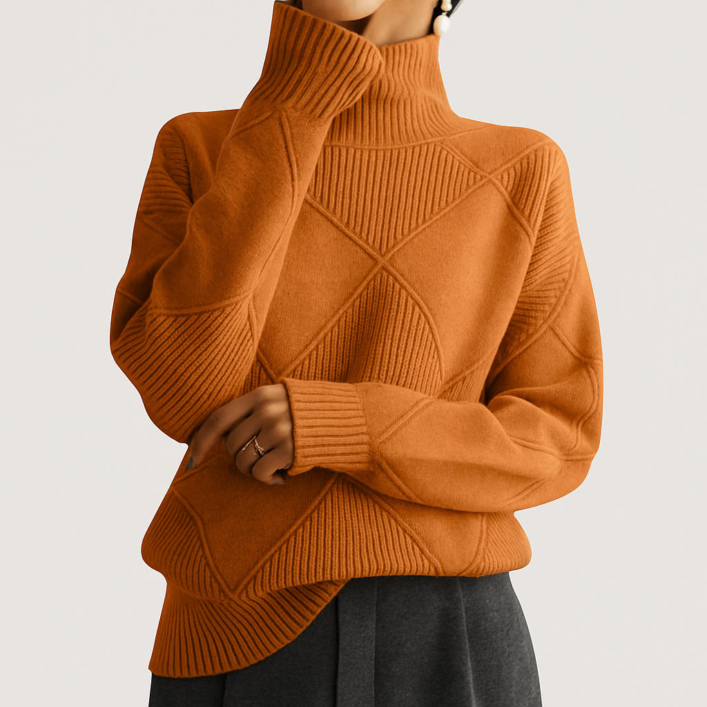 Sweater orange with model