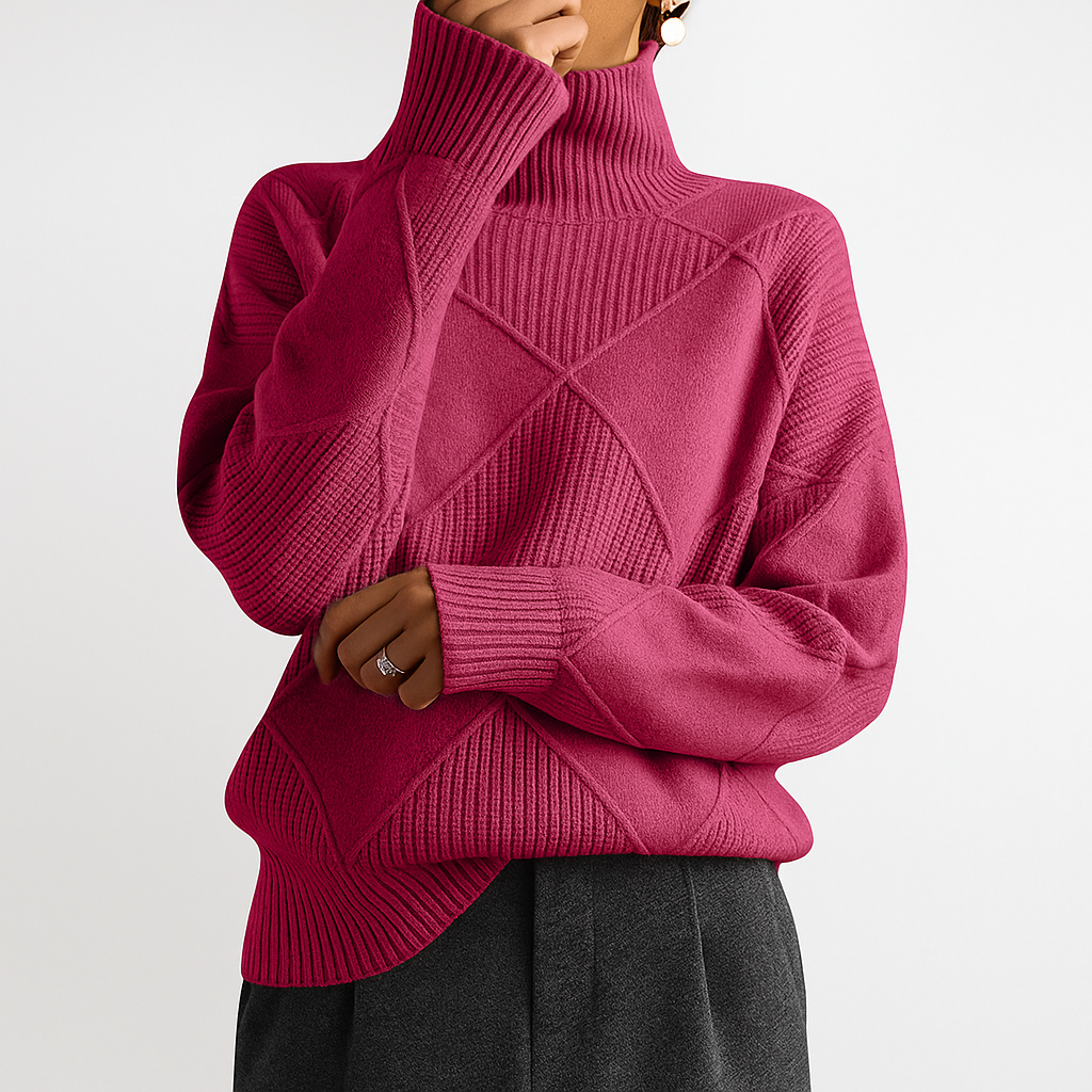 Sweater pink with model