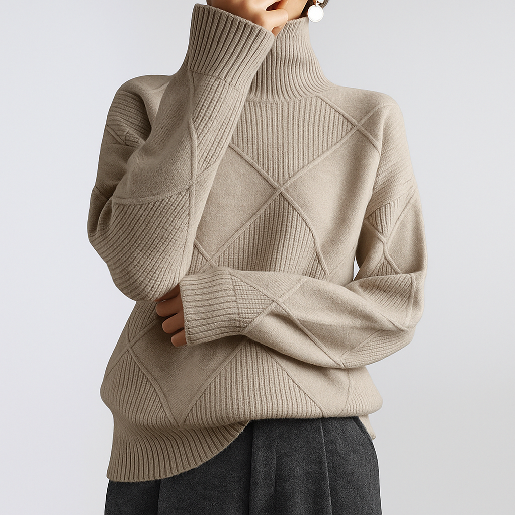 Sweater gray with model