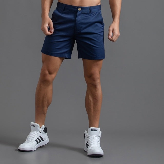 Herren Chino-Shorts aus Baumwolle Knielang Khaki