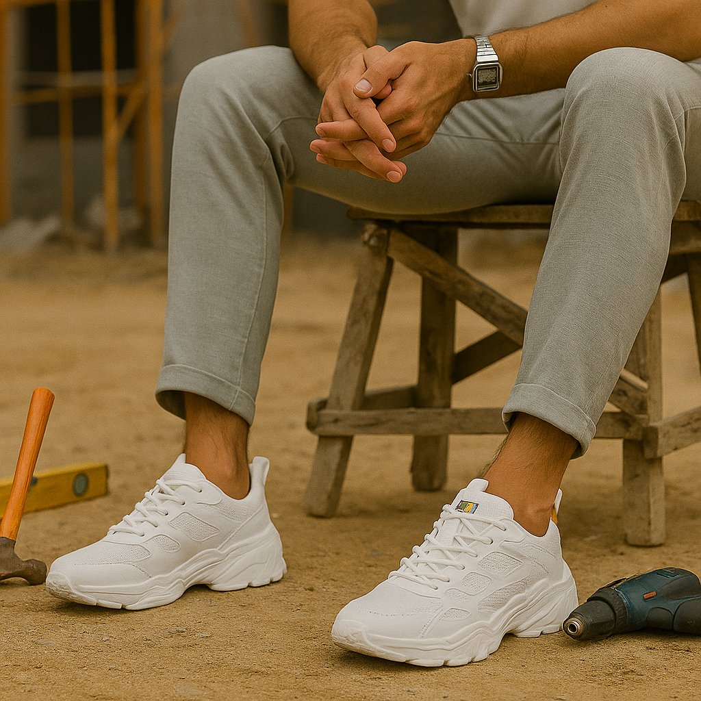 Scarpe da lavoro da uomo con puntale in acciaio e suola antiscivolo