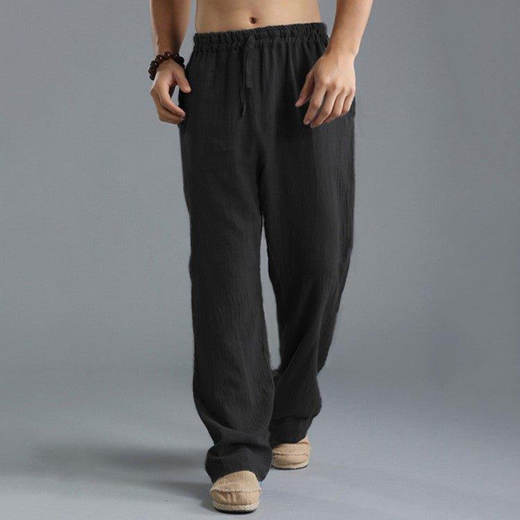 Cotton pants for men, loose fit, breathable and comfortable