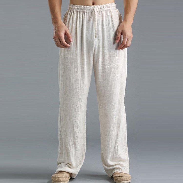 Cotton pants for men, loose fit, breathable and comfortable