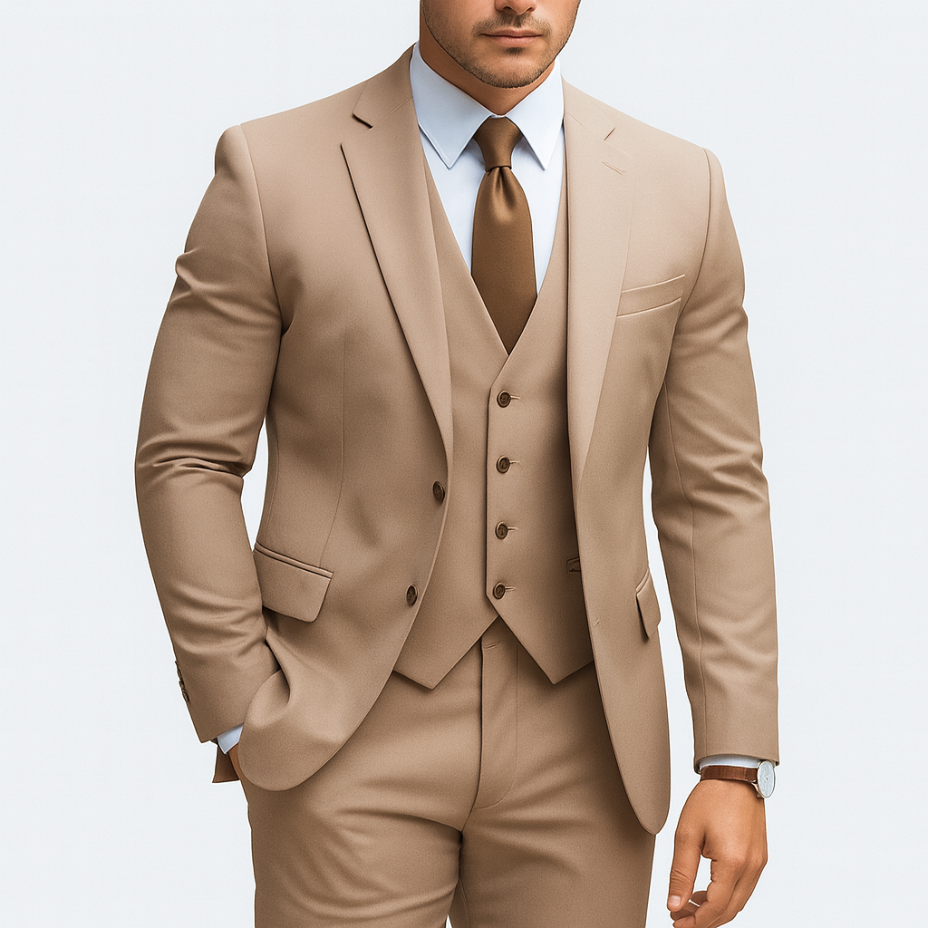 3-piece suit  brown