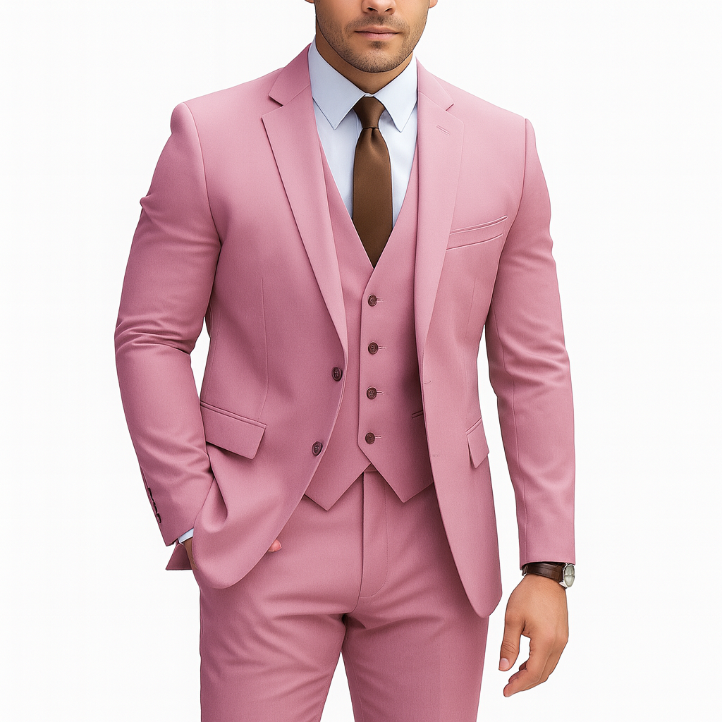 3-piece suit  pink