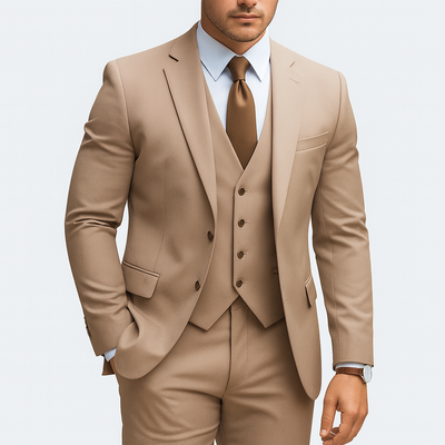 3-piece suit  brown