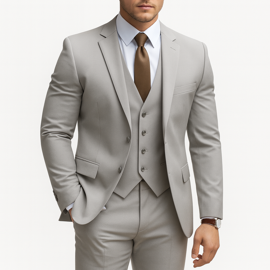 3-piece suit  light gray